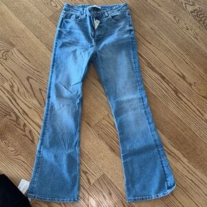 Zara Sky Blue Wide Leg Jeans